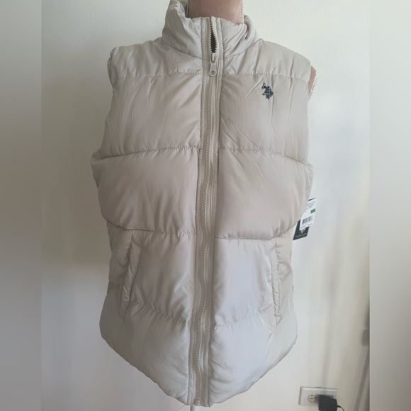 U.S. Polo Assn. Jackets & Blazers - NWT U.S. POLO ASSN. | Puffer Vest Winter Pearl Color | Unisex | Women’s Size L